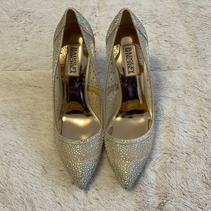 Badgley Mischka
Women's Weslee Embellished Satin & Mesh Pointed Toe Pumps